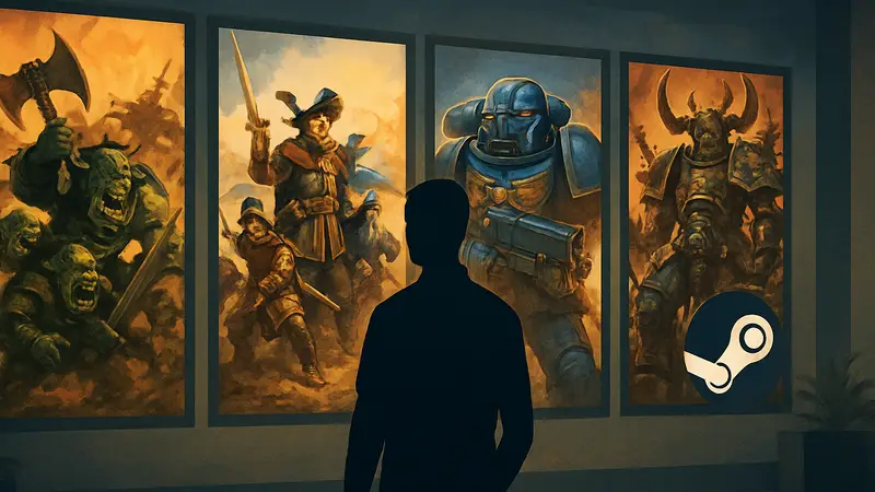 Обложки классических игр Warhammer и Warhammer 40,000, переизданных для Steam.