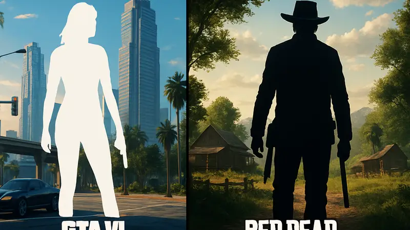 Сравнение скриншотов GTA 6 и Red Dead Redemption 2, демонстрирующее графические улучшения.