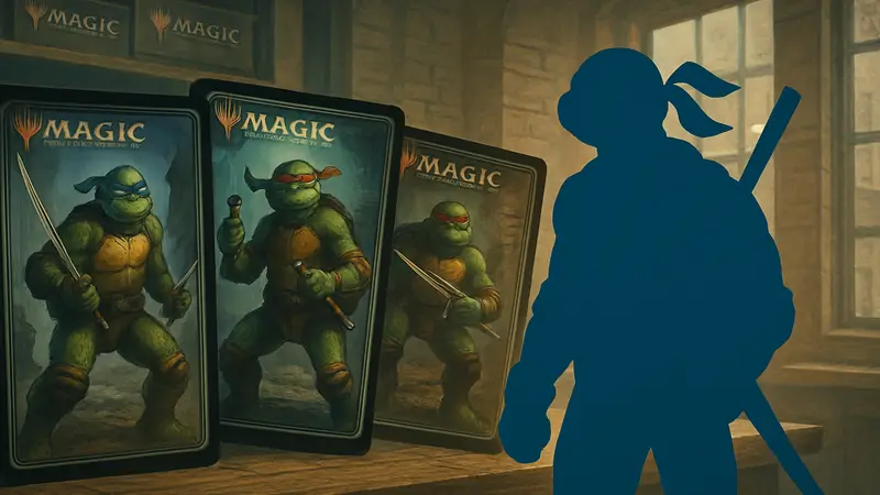 Игровые карты Magic: The Gathering с персонажами Черепашек-ниндзя, иллюстрация кроссовера
