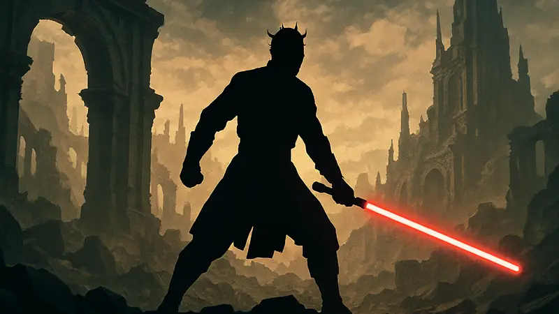 Дарт Мол со световым мечом из Star Wars: Maul — Shadow Lord