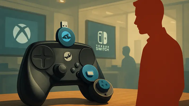 Контроллер Steam Controller с DIY-модулем OpenPuck, эмулирующий геймпады Xbox, Switch, PlayStation.