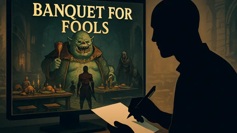 Игрок в Banquet For Fools с ручкой и бумагой, обзор RPG