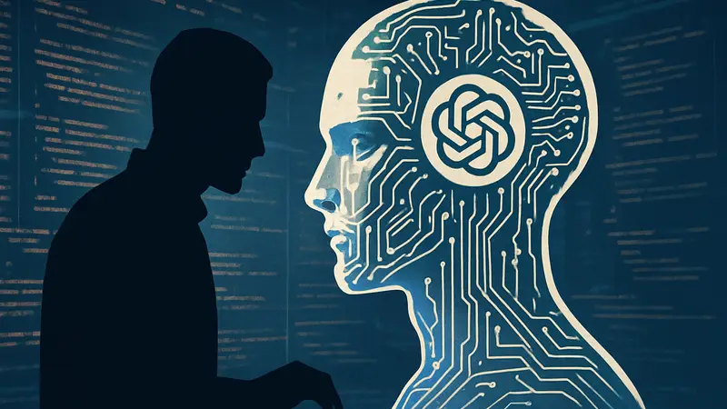 Символическое изображение искусственного интеллекта и программного кода