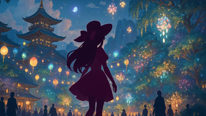 Персонаж Infinity Nikki в новом Wanxiang Realm во время Chromatic Beings Everbright Festival