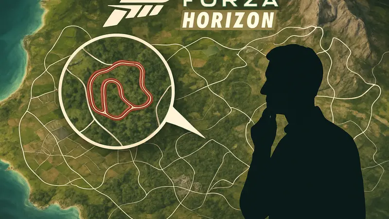 Карта Forza Horizon 6 с отмеченной локацией Soni Circuit для гонки на время