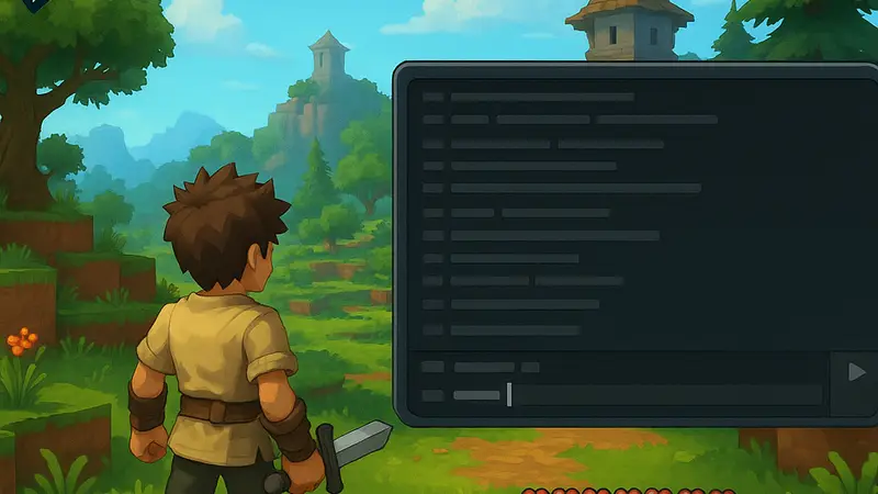 Экран игры Hytale с открытой консолью, в которую вводятся команды