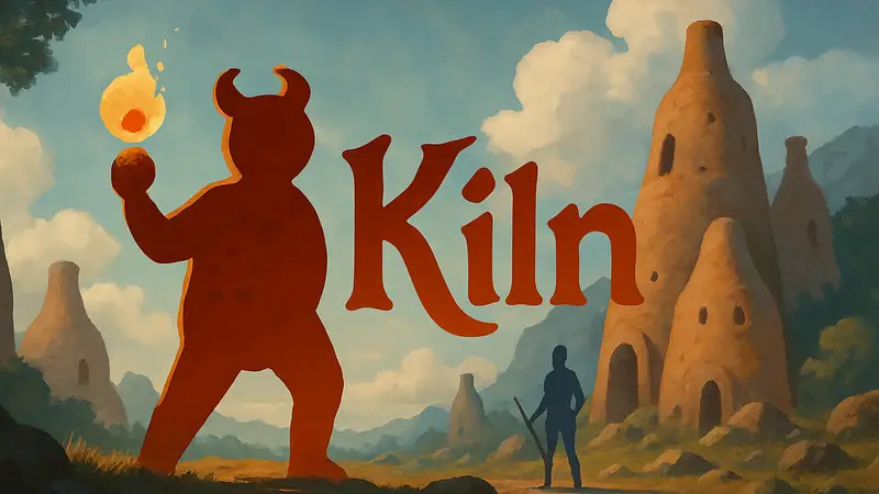 Логотип игры Kiln от Double Fine, выходящей на PlayStation 5