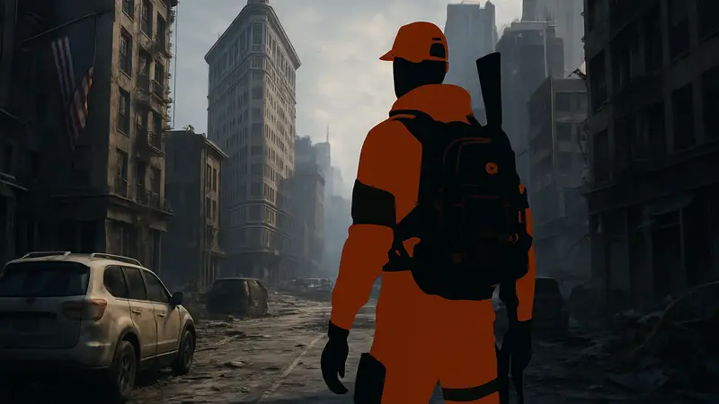 Скриншот из игры The Division Resurgence с агентом в Нью-Йорке на фоне разрушенного города, внезапный релиз на ПК.