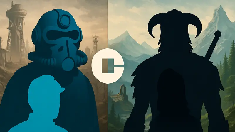 Fallout Remaster и Elder Scrolls 6: логотипы игр и студии Bethesda Softworks