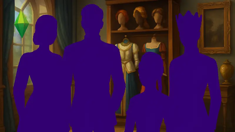 Предме ты режима Создания персонажа из дополнения The Sims 4 Royalty and Legacy: одежда и прически для симов.