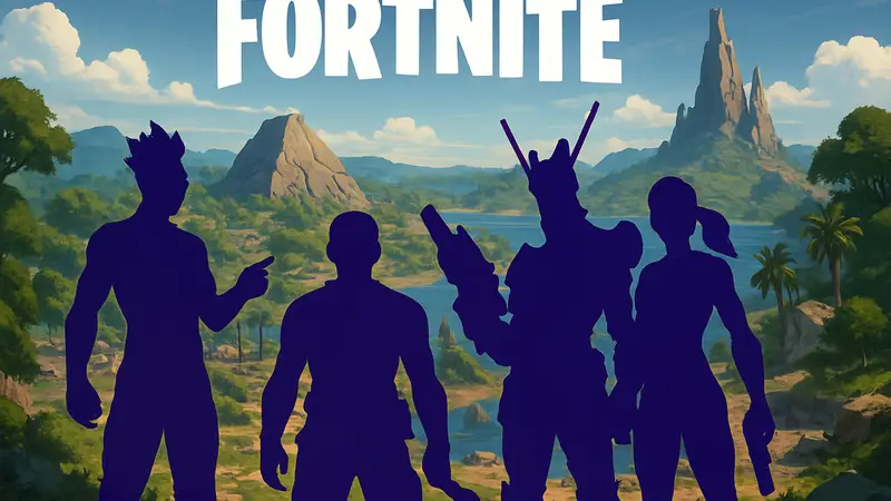 Изображение обложки или ключевого арта Fortnite Глава 7 Сезон 3 с персонажами.