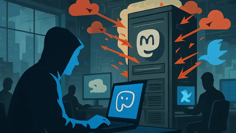 DDoS-атака на сервер Mastodon, кибербезопасность, социальные сети, Bluesky, децентрализация