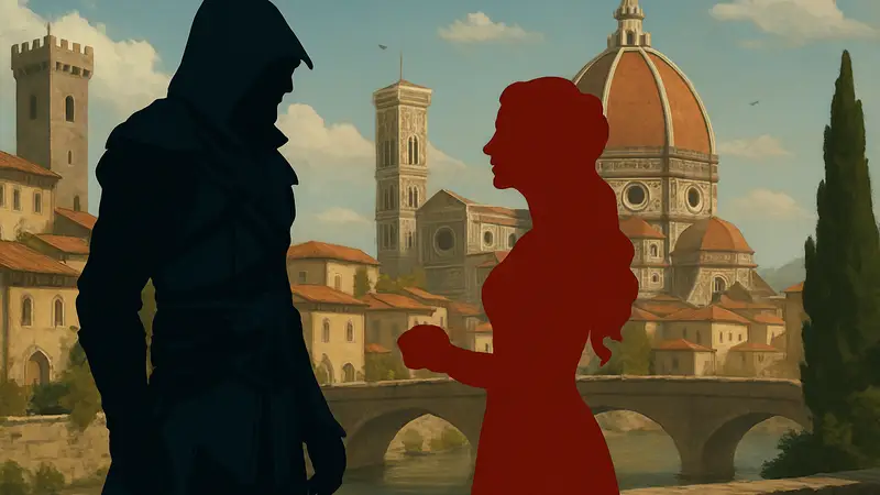 Косплей Эцио Аудиторе да Фиренце и Кристины Веспуччи из игры Assassin’s Creed: Brotherhood.