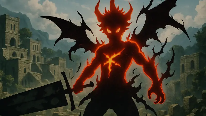 Аста в новой трансформации из аниме Black Clover, второй сезон