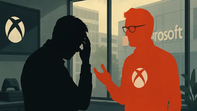 Фил Спенсер из Xbox и Шеймус Блэкли из оригинальной команды Xbox, обсуждающие сложности в Microsoft.