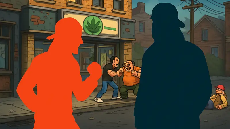 Джей и Молчаливый Боб из игры Chronic Blunt Punch