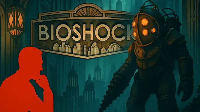 Логотип BioShock, узнаваемые элементы ар-деко из серии игр BioShock.