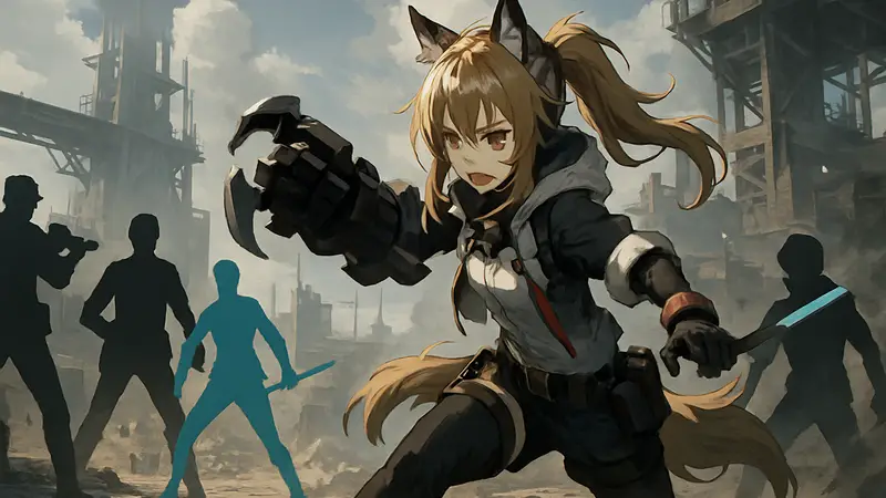 Персонаж Tangtang из Arknights: Endfield в бою, иллюстрация идеального состава команды