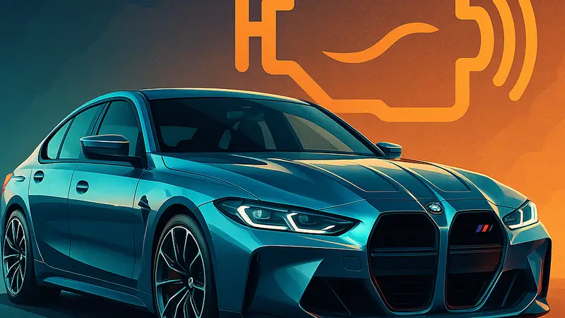 Электрический BMW M3 с футуристическим дизайном, символизирующий сохранение звука двигателя.