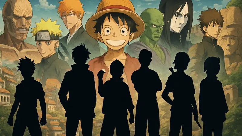 Коллаж из главных героев культовых сёнен-аниме 2000-х годов