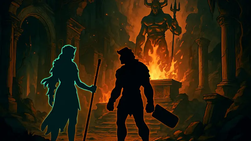 Трейлер Hades 2 с Мелиноей и Гераклом, иллюстрация новой сцены в игре