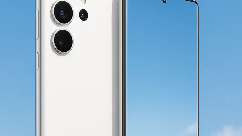 Изображение или концепт Samsung Galaxy S26 Ultra в белом цвете