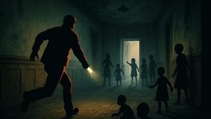 Игрок Resident Evil Requiem сбегает из приюта, полного жутких детей, в темноте. Гайд RE9.