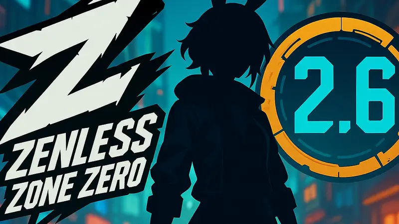 Логотип Zenless Zone Zero с элементами обновления 2.6
