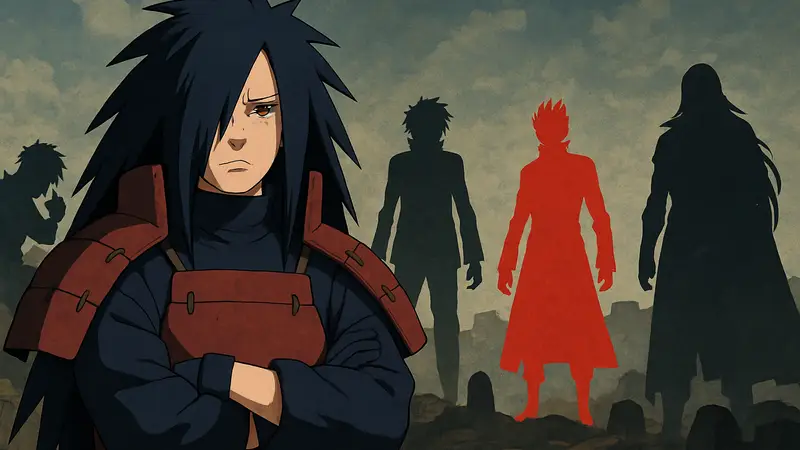 Мадара Учиха из аниме Наруто, аниме злодеи, топ персонажей, культовые антагонисты.