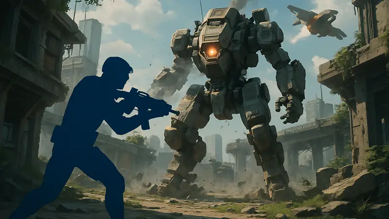 Геймплей шутера ShatterRush, вдохновлённого Titanfall 3, на ранней стадии разработки.