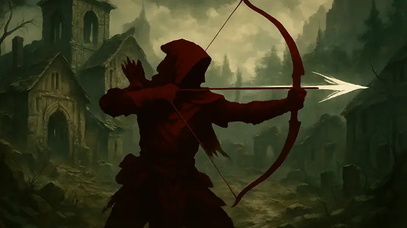 Изображение Разбойника из Diablo 4, использующего билд на Пронзающий выстрел.
