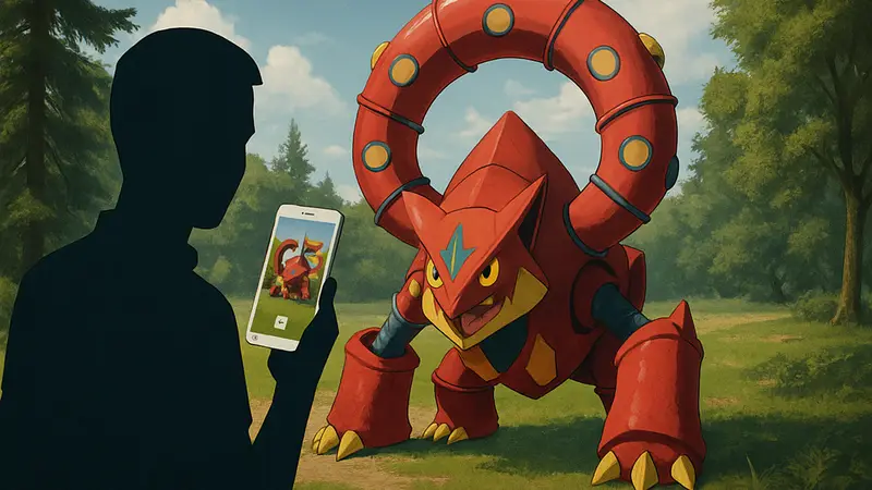 Волканион в Pokemon GO, квест Pressure Rising, скриншот игры, мифический покемон.