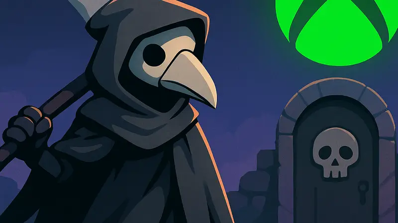 Ворон-жнец из игры Death’s Door, символизирующий скорый уход игры из Xbox Game Pass