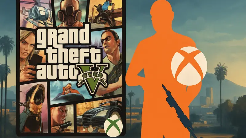 Обложка игры Grand Theft Auto V с логотипом Xbox Game Pass, символизирующая уход игры из сервиса.