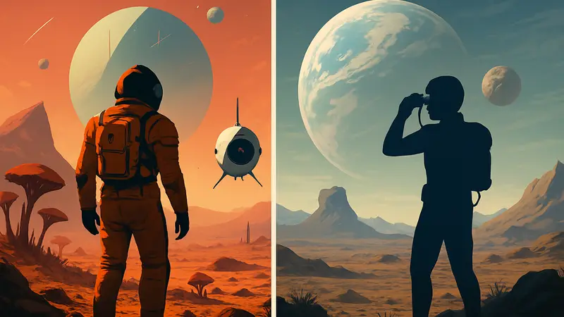 Сравнение No Man's Sky и Planet Crafter на PS5, акцент на исследовании планет