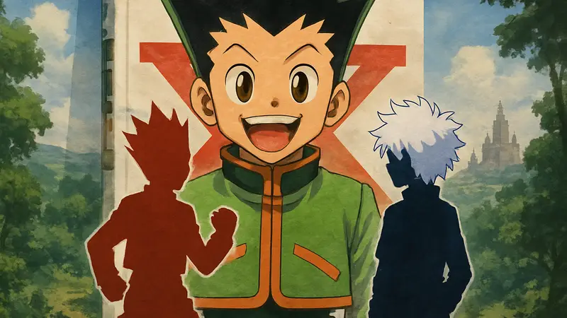 Обложка манги Hunter x Hunter, Гон Фрикс и Киллуа Золдик