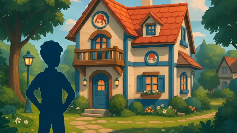 Игровой дом мечты, построенный в Heartopia за 10 часов, иллюстрация к игре.