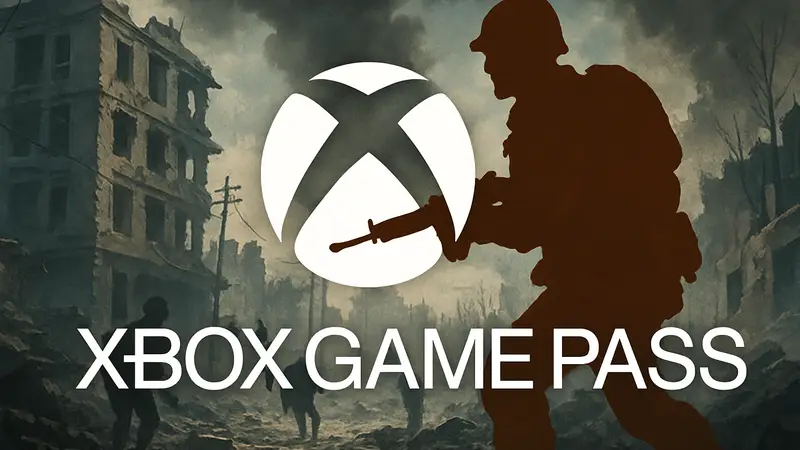Логотип Xbox Game Pass на фоне игры Call of Duty.