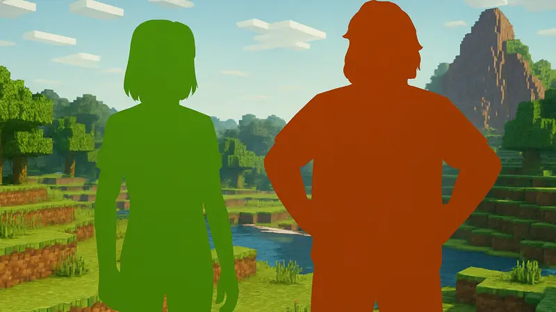 Кирстен Данст и Джек Блэк в стилистике Minecraft, афиша фильма