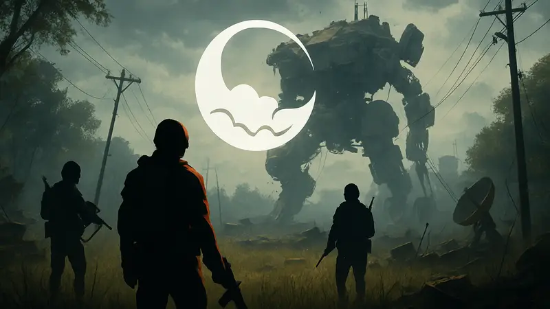 Арт из шутера ARC Raiders с символикой обновления Shrouded Sky, февраль 2026 года.