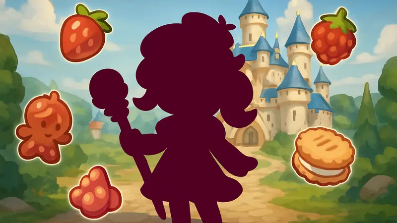 Зои Печенька из Cookie Run Kingdom с разными топпингами и бисквитами для лучшей сборки.