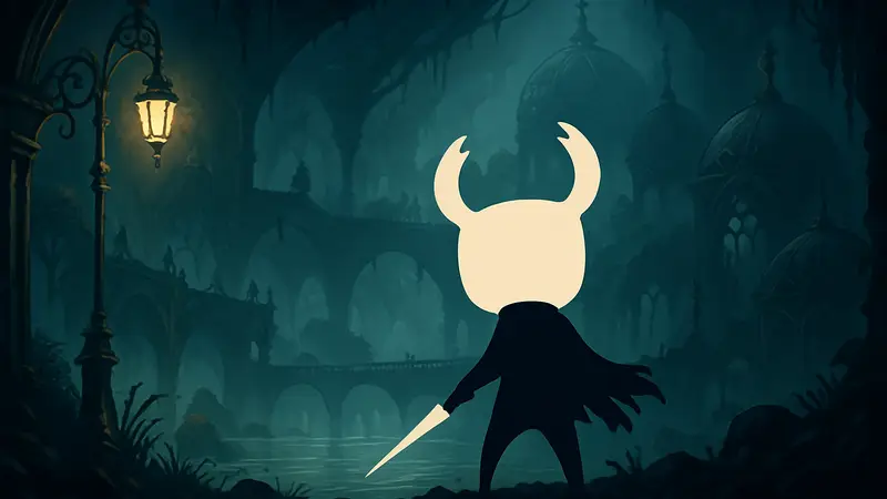 Рыцарь из Hollow Knight исследует мрачный мир Metroidvania