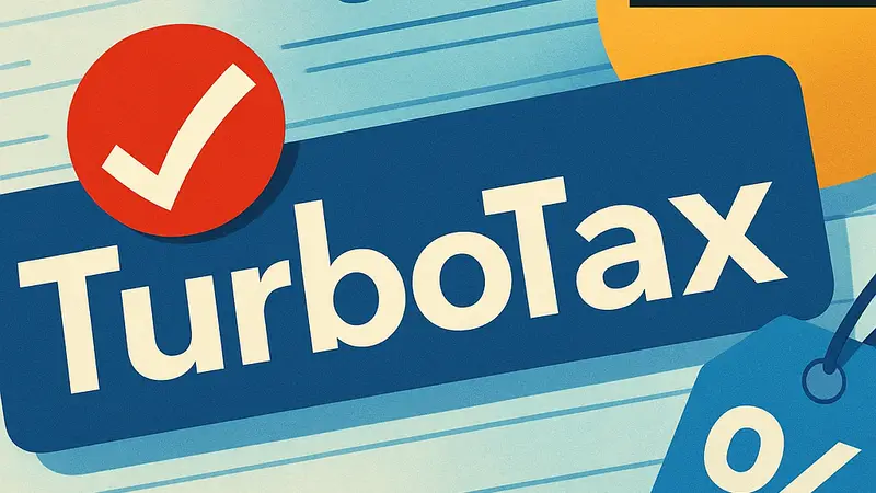 Логотип TurboTax на фоне налоговой декларации, символизирующий скидки к сезону 2026 от Wired.