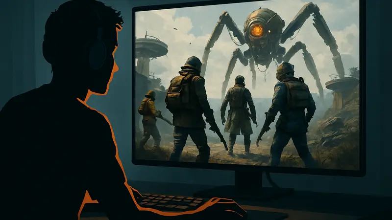 Стример Symfuhny играет в Arc Raiders на стриме, крупный план