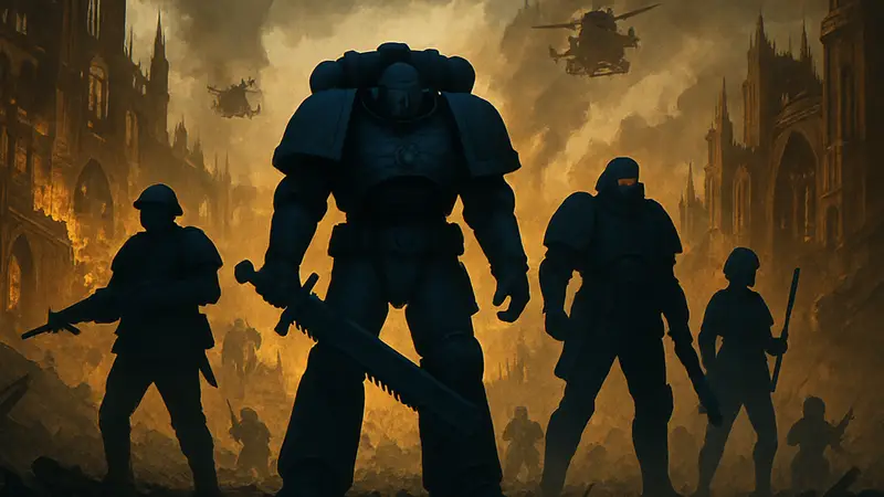 Обложка романа «Армагеддон: Сезон огня» от Black Library по вселенной Warhammer 40,000.