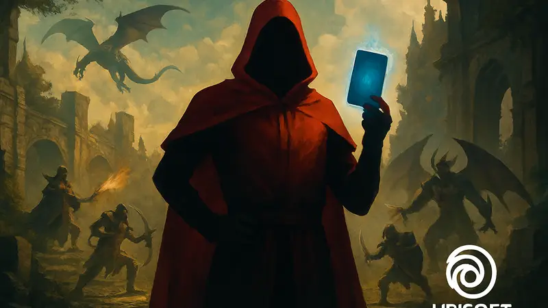 Обложка карточной игры Might & Magic Fates с логотипом Ubisoft и датой релиза.