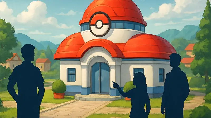 Гайд по строительству и функциям Покецентра в игре Pokopia, с изображением здания