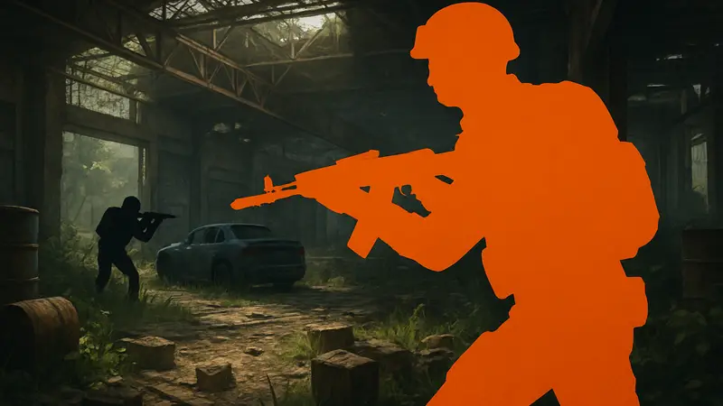 Скриншот из Escape from Tarkov, демонстрирующий боевые действия или снаряжение.