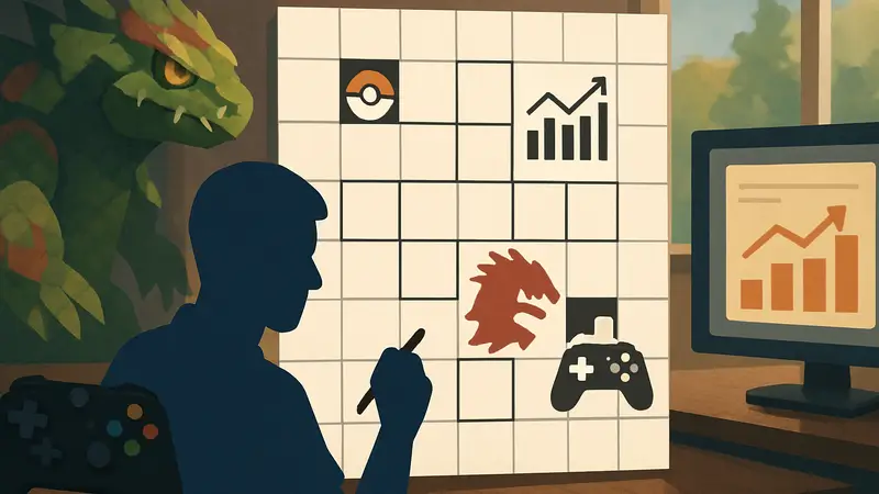 Изображение мини-кроссворда GameRant с элементами, связанными с играми и Live-Service, для быстрого решения головоломки.