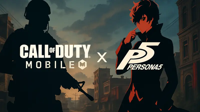 Логотипы Call of Duty Mobile и Persona 5, объединенные в анонсе кроссовера.